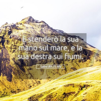 Picture 05 - Salmi 89:25 RIV - E stenderò la sua mano sul mare, e la sua destra - Bible Verse Picture