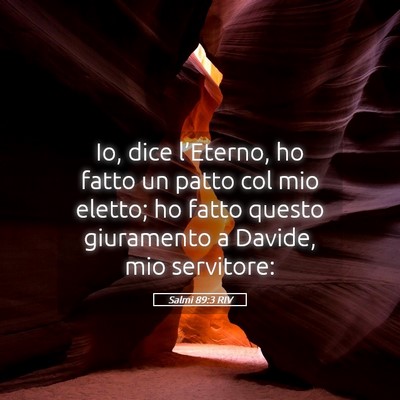 Picture 05 - Salmi 89:3 RIV - Io, dice l’Eterno, ho fatto un patto col mio - Bible Verse Picture