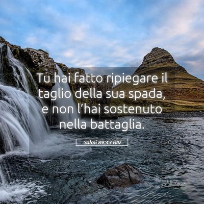 Picture 05 - Salmi 89:43 RIV - Tu hai fatto ripiegare il taglio della sua spada, - Bible Verse Picture