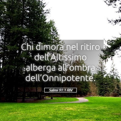 Picture 05 - Salmi 91:1 RIV - Chi dimora nel ritiro dell’Altissimo alberga - Bible Verse Picture