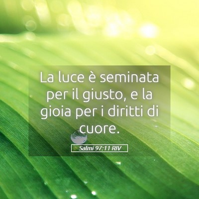 Picture 05 - Salmi 97:11 RIV - La luce è seminata per il giusto, e la gioia per - Bible Verse Picture