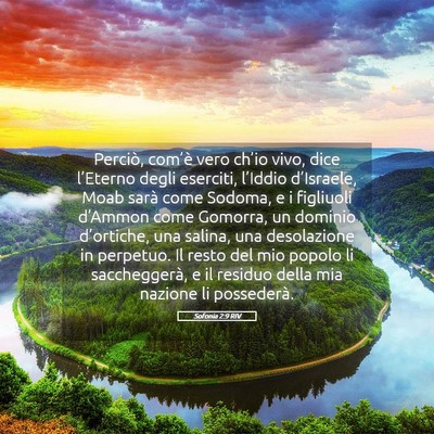 Picture 05 - Sofonia 2:9 RIV - Perciò, com’è vero ch’io vivo, dice - Bible Verse Picture