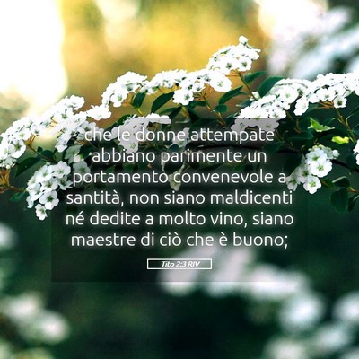 Picture 05 - Tito 2:3 RIV - che le donne attempate abbiano parimente un - Bible Verse Picture