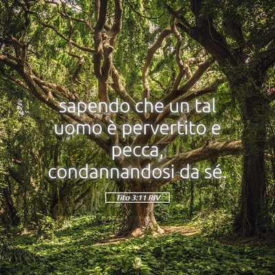 Picture 05 - Tito 3:11 RIV - sapendo che un tal uomo è pervertito e pecca, - Bible Verse Picture