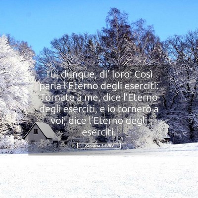 Picture 05 - Zaccaria 1:3 RIV - Tu, dunque, di’ loro: Così parla l’Eterno - Bible Verse Picture