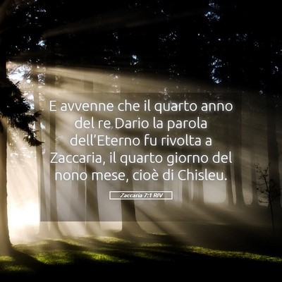 Picture 05 - Zaccaria 7:1 RIV - E avvenne che il quarto anno del re Dario la - Bible Verse Picture