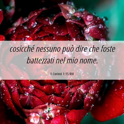 Picture 06 - 1 Corinzi 1:15 RIV - cosicché nessuno può dire che foste battezzati - Bible Verse Picture