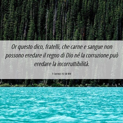 Picture 06 - 1 Corinzi 15:50 RIV - Or questo dico, fratelli, che carne e sangue non - Bible Verse Picture