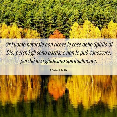 Picture 06 - 1 Corinzi 2:14 RIV - Or l’uomo naturale non riceve le cose dello - Bible Verse Picture