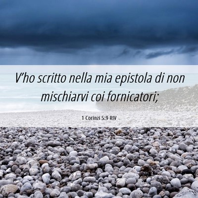 Picture 06 - 1 Corinzi 5:9 RIV - V’ho scritto nella mia epistola di non - Bible Verse Picture