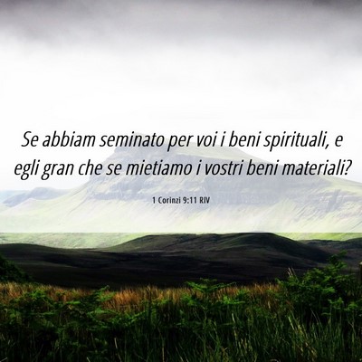 Picture 06 - 1 Corinzi 9:11 RIV - Se abbiam seminato per voi i beni spirituali, e - Bible Verse Picture