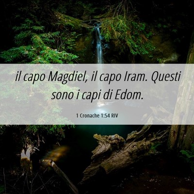 Picture 06 - 1 Cronache 1:54 RIV - il capo Magdiel, il capo Iram. Questi sono i capi - Bible Verse Picture