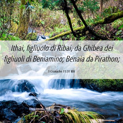Picture 06 - 1 Cronache 11:31 RIV - Ithai, figliuolo di Ribai, da Ghibea dei - Bible Verse Picture
