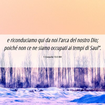 Picture 06 - 1 Cronache 13:3 RIV - e riconduciamo qui da noi l’arca del nostro - Bible Verse Picture