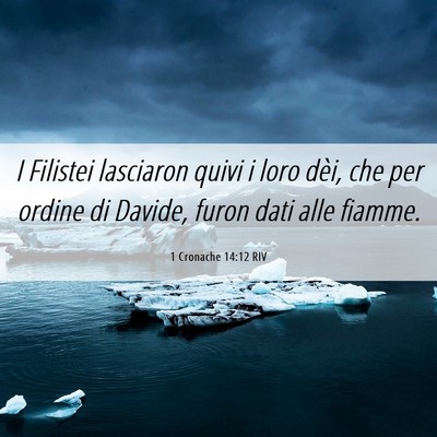 Picture 06 - 1 Cronache 14:12 RIV - I Filistei lasciaron quivi i loro dèi, che per - Bible Verse Picture