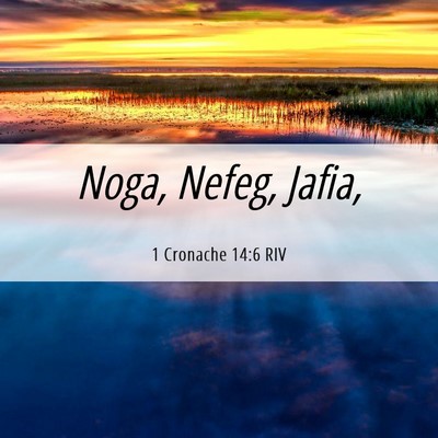 Picture 06 - 1 Cronache 14:6 RIV - Noga, Nefeg, - Bible Verse Picture