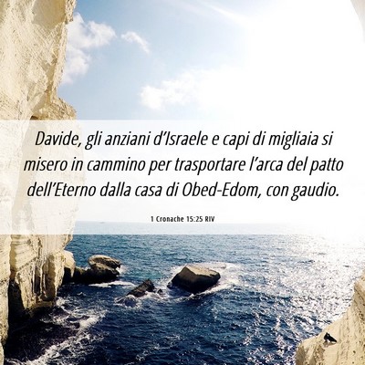 Picture 06 - 1 Cronache 15:25 RIV - Davide, gli anziani d’Israele e capi di - Bible Verse Picture