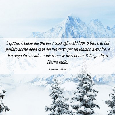 Picture 06 - 1 Cronache 17:17 RIV - E questo è parso ancora poca cosa agli occhi - Bible Verse Picture