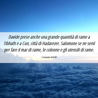 Picture 06 - 1 Cronache 18:8 RIV - Davide prese anche una grande quantità di rame a - Bible Verse Picture