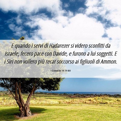 Picture 06 - 1 Cronache 19:19 RIV - E quando i servi di Hadarezer si videro sconfitti - Bible Verse Picture