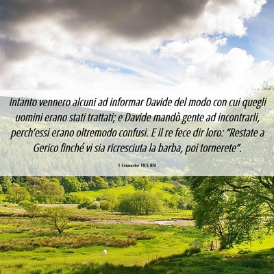Picture 06 - 1 Cronache 19:5 RIV - Intanto vennero alcuni ad informar Davide del - Bible Verse Picture