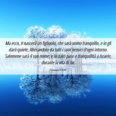 Picture 06 - 1 Cronache 22:9 RIV - Ma ecco, ti nascerà un figliuolo, che sarà uomo - Bible Verse Picture