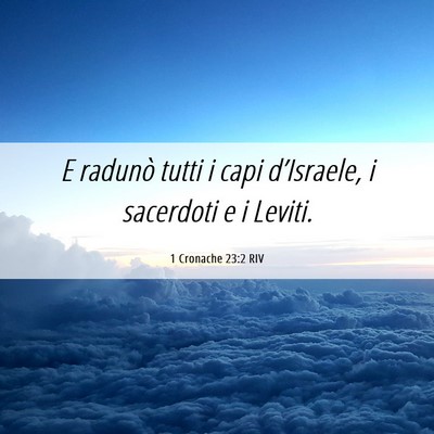 Picture 06 - 1 Cronache 23:2 RIV - E radunò tutti i capi d’Israele, i sacerdoti e - Bible Verse Picture