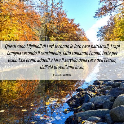 Picture 06 - 1 Cronache 23:24 RIV - Questi sono i figliuoli di Levi secondo le loro - Bible Verse Picture