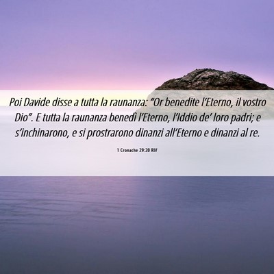 Picture 06 - 1 Cronache 29:20 RIV - Poi Davide disse a tutta la raunanza: “Or - Bible Verse Picture