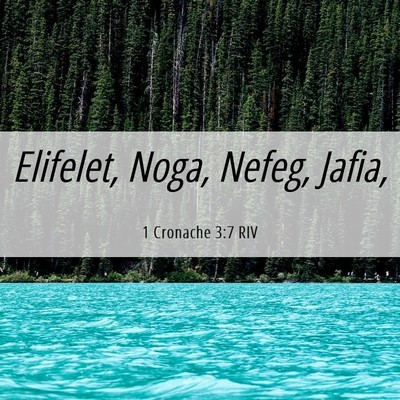 Picture 06 - 1 Cronache 3:7 RIV - Elifelet, Noga, Nefeg, - Bible Verse Picture