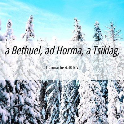 Picture 06 - 1 Cronache 4:30 RIV - a Bethuel, ad Horma, a - Bible Verse Picture