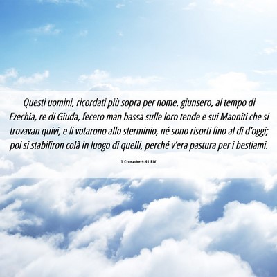 Picture 06 - 1 Cronache 4:41 RIV - Questi uomini, ricordati più sopra per nome, - Bible Verse Picture