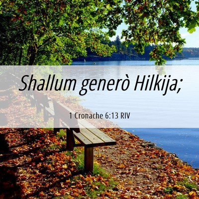 Picture 06 - 1 Cronache 6:13 RIV - Shallum generò - Bible Verse Picture