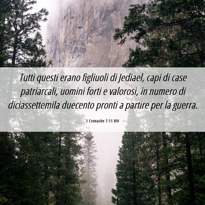 Picture 06 - 1 Cronache 7:11 RIV - Tutti questi erano figliuoli di Jediael, capi di - Bible Verse Picture
