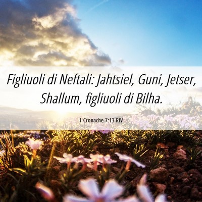 Picture 06 - 1 Cronache 7:13 RIV - Figliuoli di Neftali: Jahtsiel, Guni, Jetser, - Bible Verse Picture