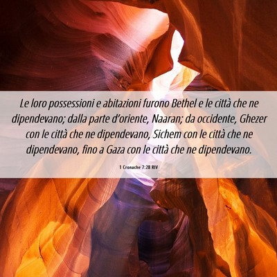 Picture 06 - 1 Cronache 7:28 RIV - Le loro possessioni e abitazioni furono Bethel e - Bible Verse Picture