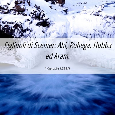 Picture 06 - 1 Cronache 7:34 RIV - Figliuoli di Scemer: Ahi, Rohega, Hubba ed - Bible Verse Picture