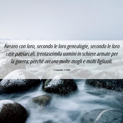 Picture 06 - 1 Cronache 7:4 RIV - Aveano con loro, secondo le loro genealogie, - Bible Verse Picture