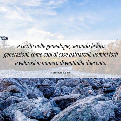 Picture 06 - 1 Cronache 7:9 RIV - e iscritti nelle genealogie, secondo le loro - Bible Verse Picture