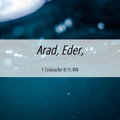 Picture 06 - 1 Cronache 8:15 RIV - Arad, - Bible Verse Picture
