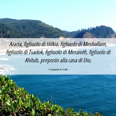 Picture 06 - 1 Cronache 9:11 RIV - Azaria, figliuolo di Hilkia, figliuolo di - Bible Verse Picture