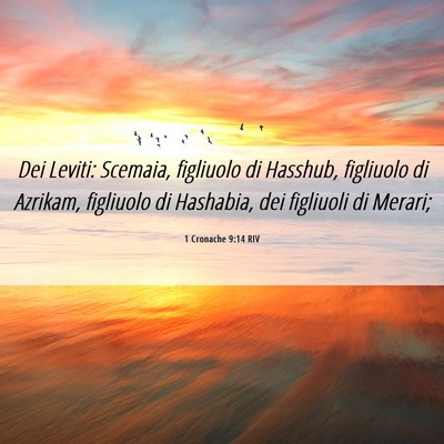 Picture 06 - 1 Cronache 9:14 RIV - Dei Leviti: Scemaia, figliuolo di Hasshub, - Bible Verse Picture