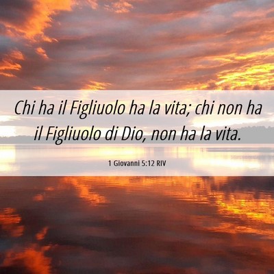 Picture 06 - 1 Giovanni 5:12 RIV - Chi ha il Figliuolo ha la vita; chi non ha il - Bible Verse Picture