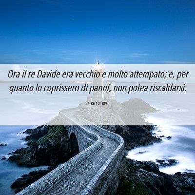 Picture 06 - 1 Re 1:1 RIV - Ora il re Davide era vecchio e molto attempato; - Bible Verse Picture