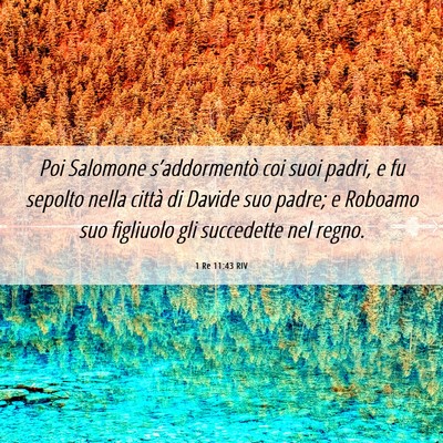 Picture 06 - 1 Re 11:43 RIV - Poi Salomone s’addormentò coi suoi padri, e fu - Bible Verse Picture
