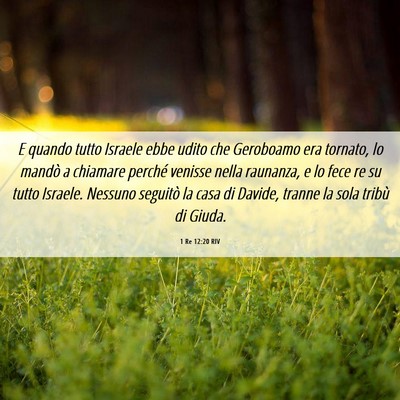 Picture 06 - 1 Re 12:20 RIV - E quando tutto Israele ebbe udito che Geroboamo - Bible Verse Picture