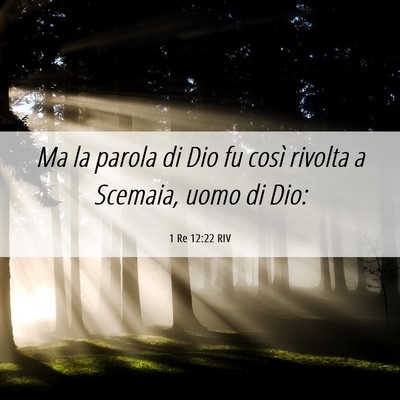 Picture 06 - 1 Re 12:22 RIV - Ma la parola di Dio fu così rivolta a Scemaia, - Bible Verse Picture