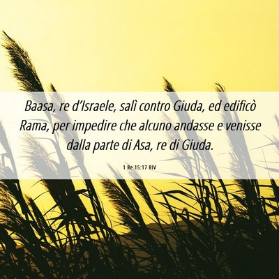 Picture 06 - 1 Re 15:17 RIV - Baasa, re d’Israele, salì contro Giuda, ed - Bible Verse Picture