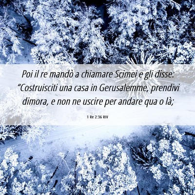 Picture 06 - 1 Re 2:36 RIV - Poi il re mandò a chiamare Scimei e gli disse: - Bible Verse Picture
