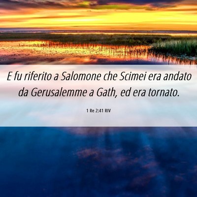 Picture 06 - 1 Re 2:41 RIV - E fu riferito a Salomone che Scimei era andato da - Bible Verse Picture